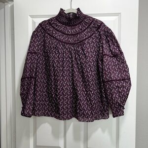 Hunter Bell Purple Paisley Blouse